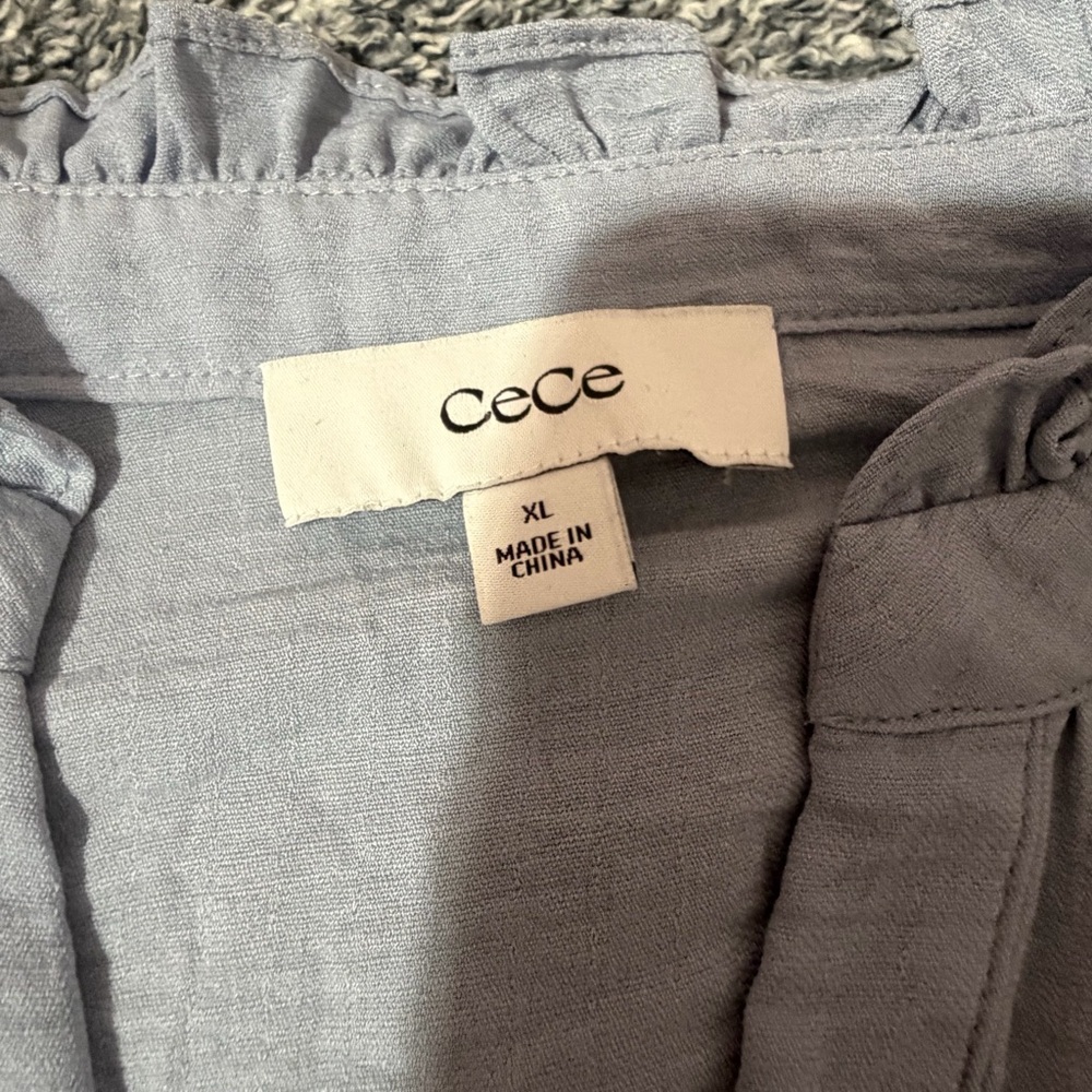 CeCe Light Blue Women's Blouse - Picture 3 of 9